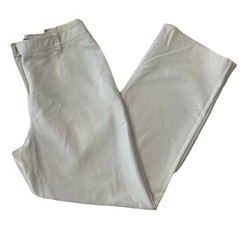 Yansi Fugel Wide Leg Flat Front White Soft Preppy Minimalist Pants (Size 12)