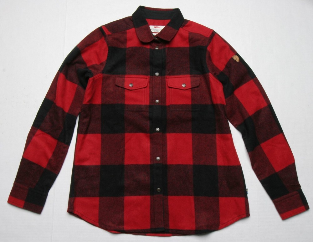 FjallRaven Women Canada LS Shirt (S) Red 90835