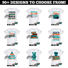 Miami Air Max 90 Dolphins White Pitch Blue Turbo Green Sneaker T Shirt to Match