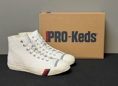 Pro-Keds Royal Men’s size 10 Hi Lace Up White Leather Canvas Shoes Sneaker