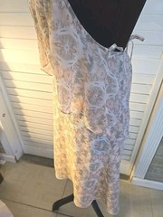 BCBG Womens Dress Size 6 Peach Floral Sheer Backless Babydoll Fairy Prom NWT