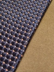 Coveri Collection – Navy Blue Solid Silk Jacquard Tie