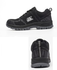 Men black Safety Work Shoes Steel Toe Boots Outdoor Sneakers