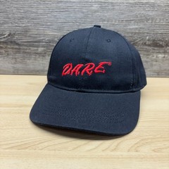 D.A.R.E. Hat Cap Strap Back Black Drug Abuse Resistance Education Promo Police