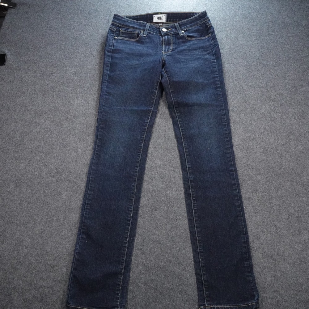 Paige Skyline Skinny Jeans Women 27 Dark Wash Denim Indigo Blue Stretch USA