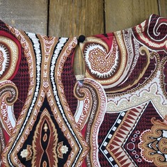 Boho Chico’s Medallion Paisley Top Keyhole Back Detail & Bell Sleeves