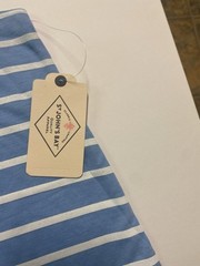 St. John’s Bay Women’s Tall LT Blue White Striped Knit Scoop Neck Tank Top