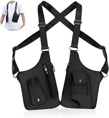 Double Shoulder Armpit Bag for Men, Anti-theft Bag with Double Shoulder Straps,