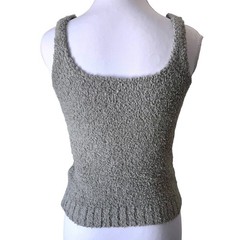 SKIMS Cozy Knit Boucle Tank Top Sage Green Lounge S/M