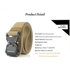 2022 Adjustable Alloy Buckle Military Tactical Belt Nylon Rigger Waistband Belt