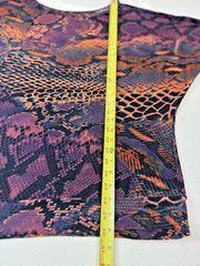 Vintage Baby Phat Women’s Scoop Neck Knit Snake Print Long Raglan Sleeve Top XL