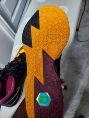Nike Men’s KD 6 Peanut Butter & Jelly Sneaker, Lace Up, Yellow Black Burgundy