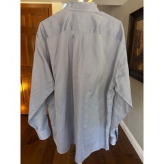 Daniel Cremieux Egyptian Cotton Mens M Blue Herringbone Button Down Shirt