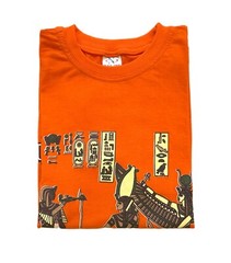 Egypt Boys Girls Egyptian Themed Short Sleeve Graphic Print Tee Shirt Top Orange