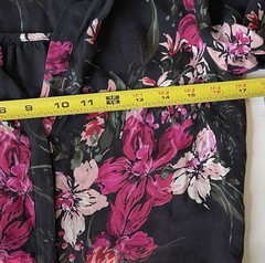 Joie 100% Silk Black Pink Floral Button Up Long Sleeve Blouse XXS