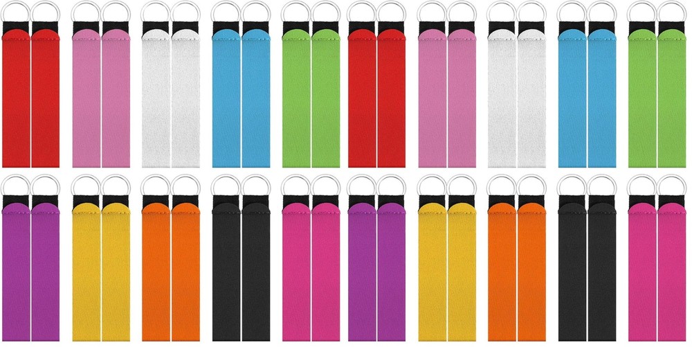 20 Pieces Neoprene Wristlet Strap Keychain Lanyard Hand Keychain Wrist Phone …