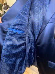 Egara Dinner Jacket Sports Coat 48R Shiny Blue