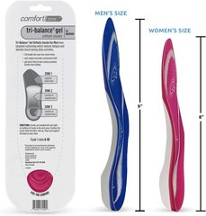 Comfort Zone Orthotic Insoles Women Gel Support 3/4 Length Sizes 6-10 Pack of 3