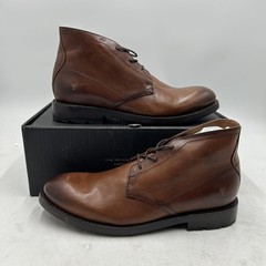 Frye Mens Bowery Chukka Ankle Boots, Size 9.5 M, Cognac