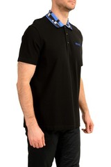 Versace Men’s Black Logo Embroidery Short Sleeve Polo Shirt US 4XL IT 60