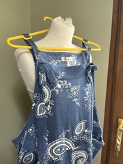 Ladies Dungerees Size 10-16 Cotton Made in Italy