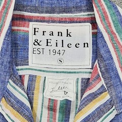 Frank & Eileen Shirt Womens Small Eileen Linen Multicolor Stripe Button Up