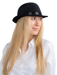 Dress-Up-America Derby Hat – Derby Bowler Hat for Men – Black Bowler Hat Costume