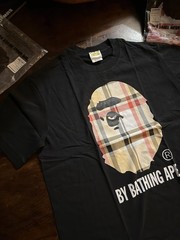 A Bathing Ape BAPE Black Check T Shirt Size L New With Tags & OG Bag