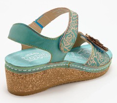 L’Artiste Spring Step Leather Wedge Sandals-Cuteness-Camel-EU37 (6.5-7)-A587756