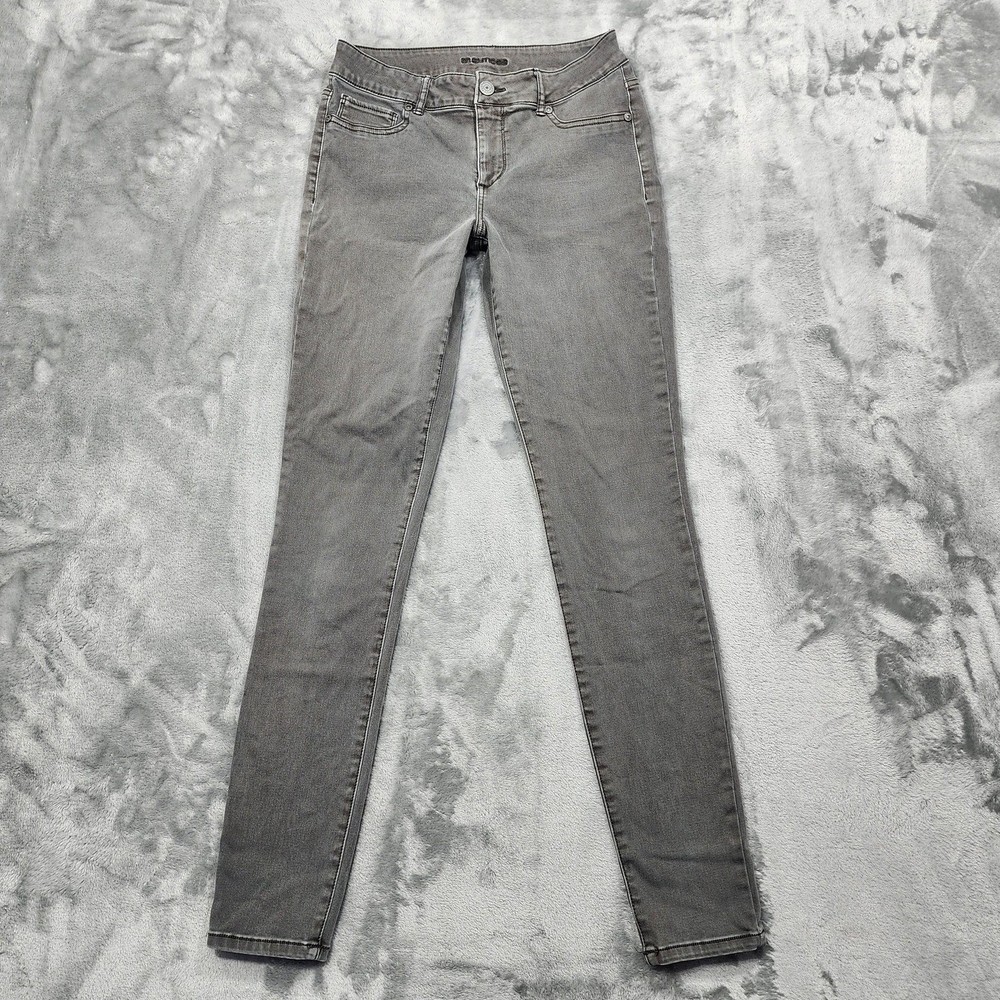Maurices Jeans Womens M-L Gray Low Rise Skinny Jegging Stretch Denim Casual