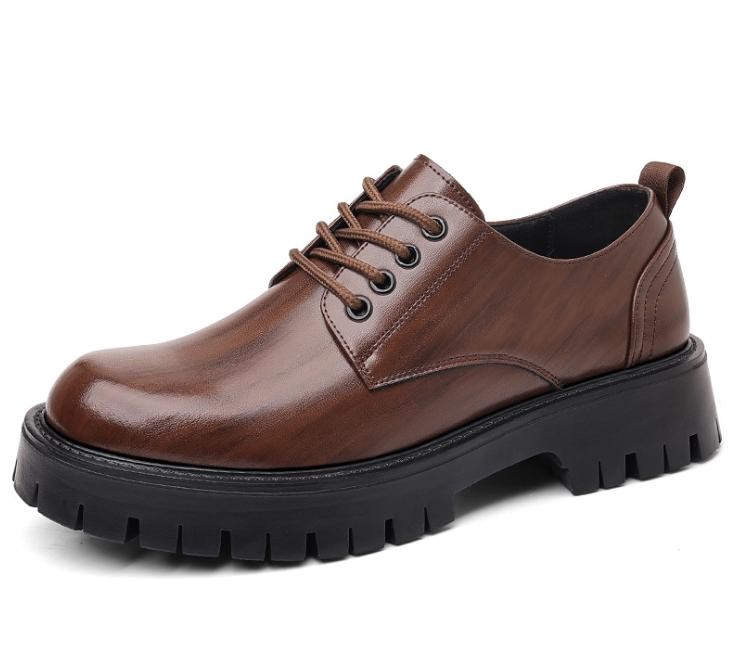 British Mens Lace Up Thick Sole Oxfords Casual Dress Prom Creeper Business Shoes