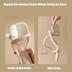 3Pairs Soft Shock-Absorbing Forefoot Pads,Self-Adhesive Half-Insoles for Sandals