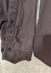 House Of HOWE Men’s Short Sleeve Button Front Shirt Western Brown Size Large