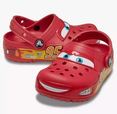 Kids Crocs Lightning McQueen Red Light Up Clogs Slip On Shoes Comfort