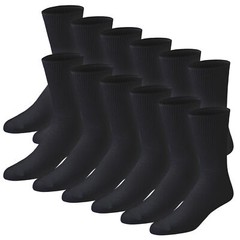 Premium Cotton Diabetic Crew Socks with Loose Non-Binding Top