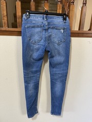 Encore Women’s Size 9 Distressed Blue Skinny Jeans Denim