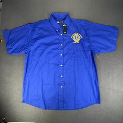 NWT Blue Generation Lions International Club Short Sleeve Shirt Mens XL
