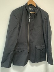 Howe Men’s Black Full Zip Blazer Jacket 44 Regular Fit Twill Inner Pockets