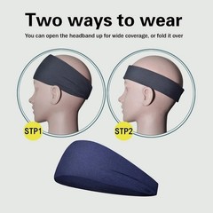 5 Pack Sports Headbands for Men & Women, Moisture Wicking Workout Sweatbands US