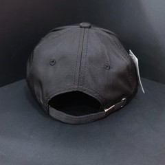 Jordan Black Adjustable Baseball Cap Metallic Black Logo