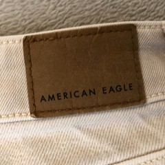 American Eagle Women’s Mom Jeans Size 000 Beige Straight Ankle Casual Denim