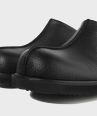 Firenze Atelier Men’s Black Cow Leather Slip-on Clogs & Mules Slippers Sandals