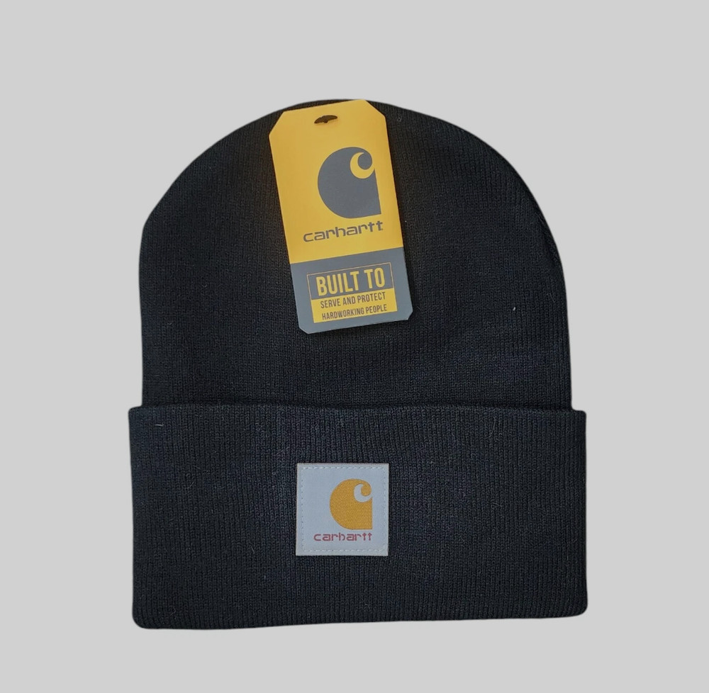 CARHARTT Knit Hat Cuff Ski Beanie. BLACK. Watch A-18. Uni OSFA NwT 3