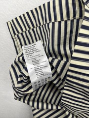 Barena Venezia Camicia Bagolo Shirt Mens 48 US Med Striped Cotton Nylon Navy