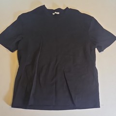 ZARA Men’s Black XL Solid Crew Neck Short Sleeve T-Shirt Regular Fit. P105