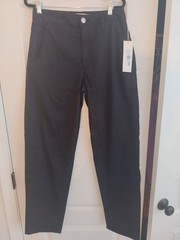 AMO High Rise Wide Leg Jean Black Size 27 BNWT