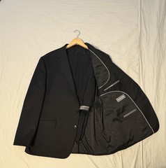 mens michael kors 2 piece suit black 48R P 42W X 30L