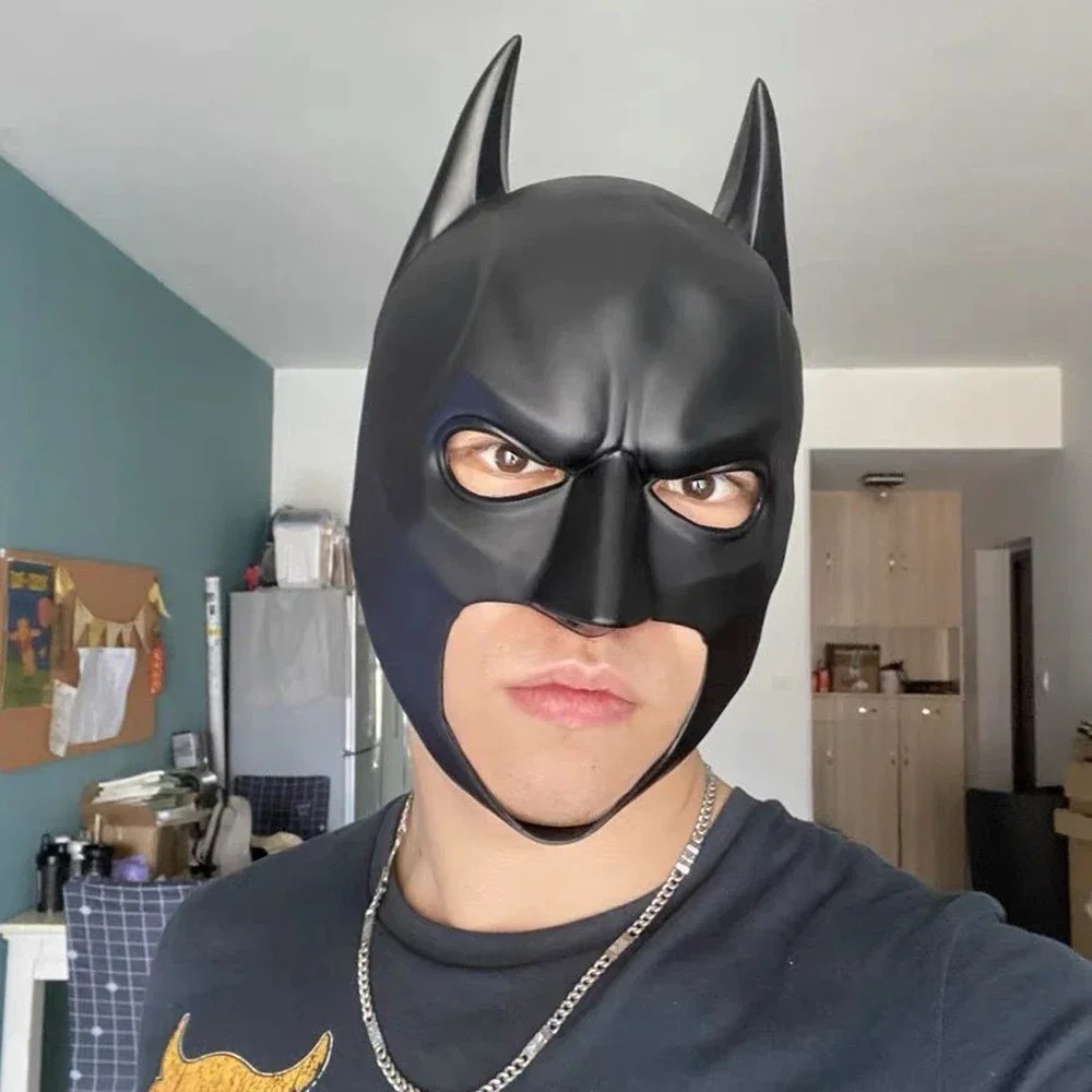 2026 NEW Batman Full Mask With Cowl Adult The Dark Knight Rises Cosplay Props