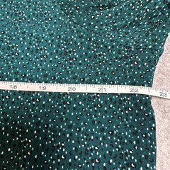 NEW Adrianna Papell Green Dot Peasant Blouse Bracelet Length Sleeves Women’s XL