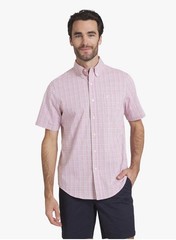 Chaps Men’s & Big Men’s Short Sleeve Easy Care Stretch Poplin Shirt, Size S